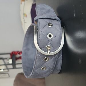 Tailored Sportsman Suede Grey Quilted Belt - Medium